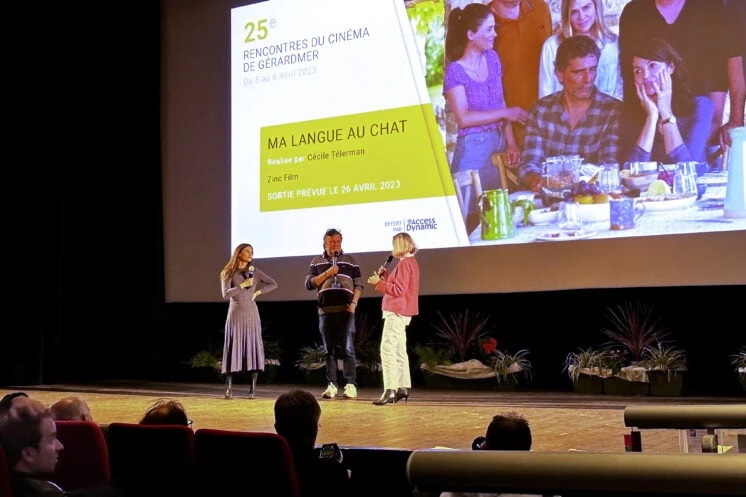 Interview de Cécile Telerman et de Mélanie Bernier pour le film Ma langue au chat